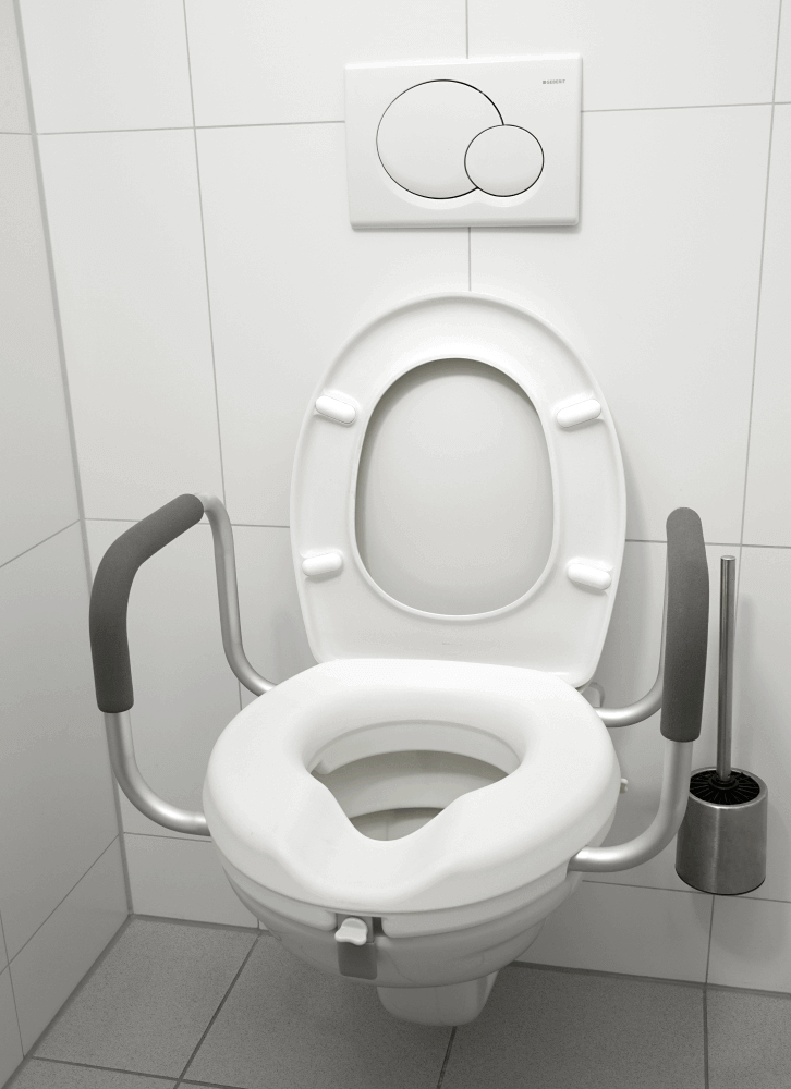 WC-Toilettensitzerhöhung mit Haltegriffen rutschfest – AT51209