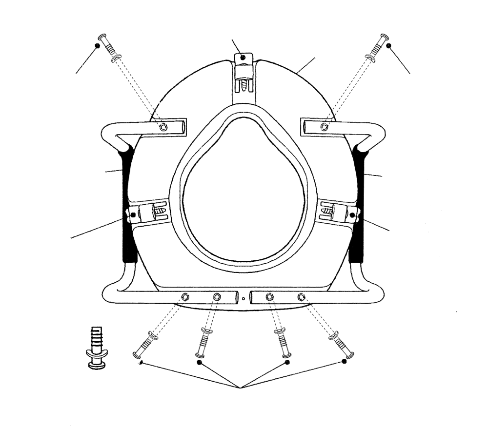 WC-Toilettensitzerhöhung mit Haltegriffen rutschfest – AT51209