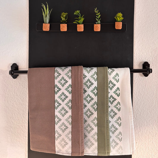 3 Farben Set - Waffel-Küchentücher - 100% Baumwolle - 50x70cm