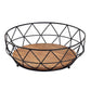 Obstschale - Metall Brotkorb - rund ø 28 cm H 10 cm - Obstkorb Metall schwarz