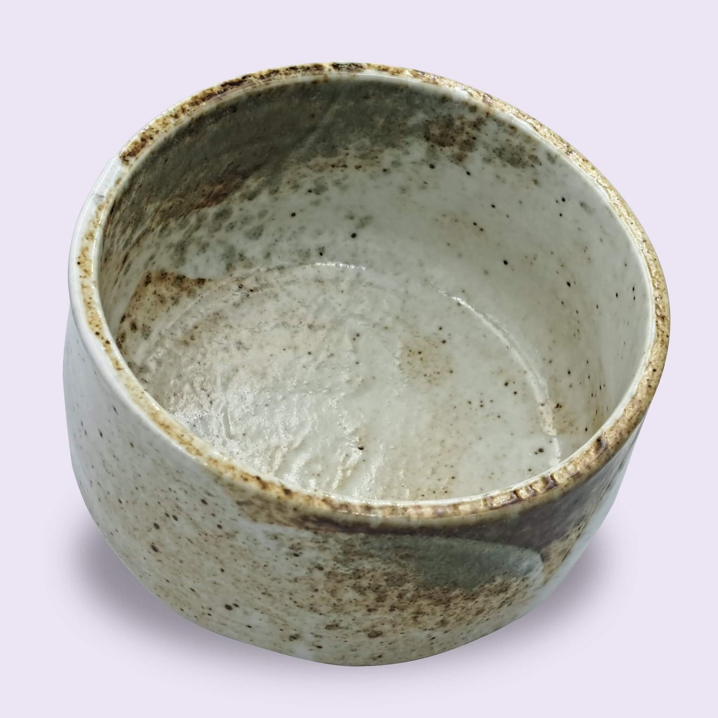 Japanische Matcha Schale - Chawan Yuki - handgemacht aus Keramik - 12x8cm