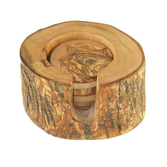 Untersetzer - 6 Stück im Stamm - aus Olivenholz