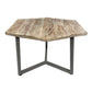 Beistelltisch - 56 x 47 cm - nachhaltig Wohnzimmer Tisch - Couchtisch - Nizza - Metall-Gestell