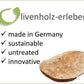 Olivenholz Salatbesteck mit Bastband verbunden 30cm