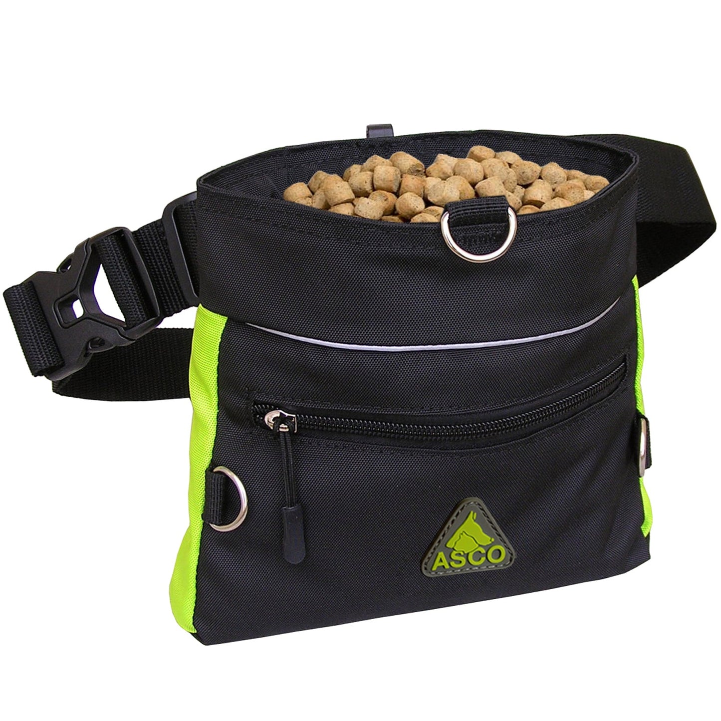ASCO Futterbeutel mit Einhand-Schnappverschluss, Leckerlibeutel 20x20 cm, QuickTouch Leckerlietasche
