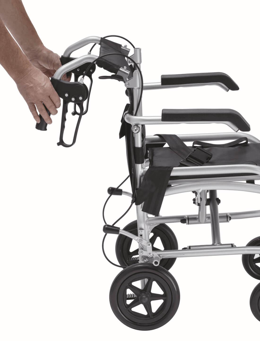 ALIV’UP Transferstuhl leicht & faltbar, 30 cm Räder, 100 kg