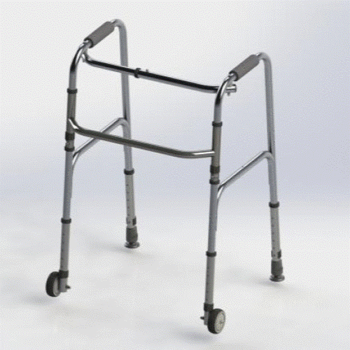 Gehbock mit 2 Rädern und 2 Füßen – AT02002