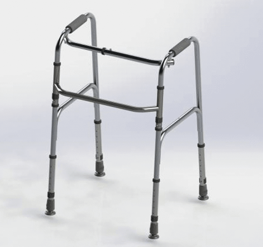 Gehbock mit 4 Stellfüßen – faltbar & höhenverstellbar – AT02003