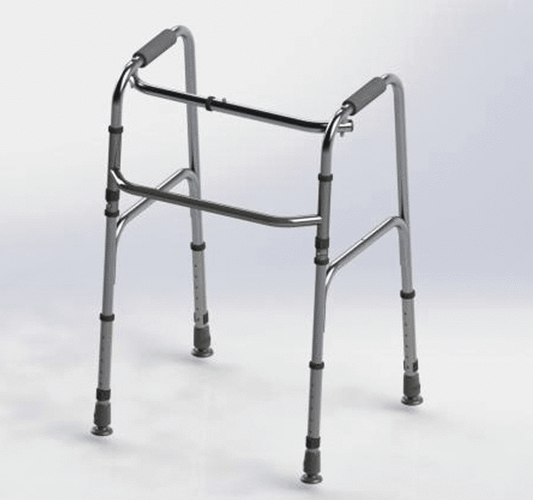 Gehbock mit 4 Stellfüßen – faltbar & höhenverstellbar – AT02003