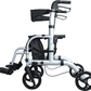 Transportrollator mit Sitz & Fußstützen Aluminium faltbar – AT51005