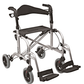 Transportrollator mit Sitz & Fußstützen Aluminium faltbar – AT51005
