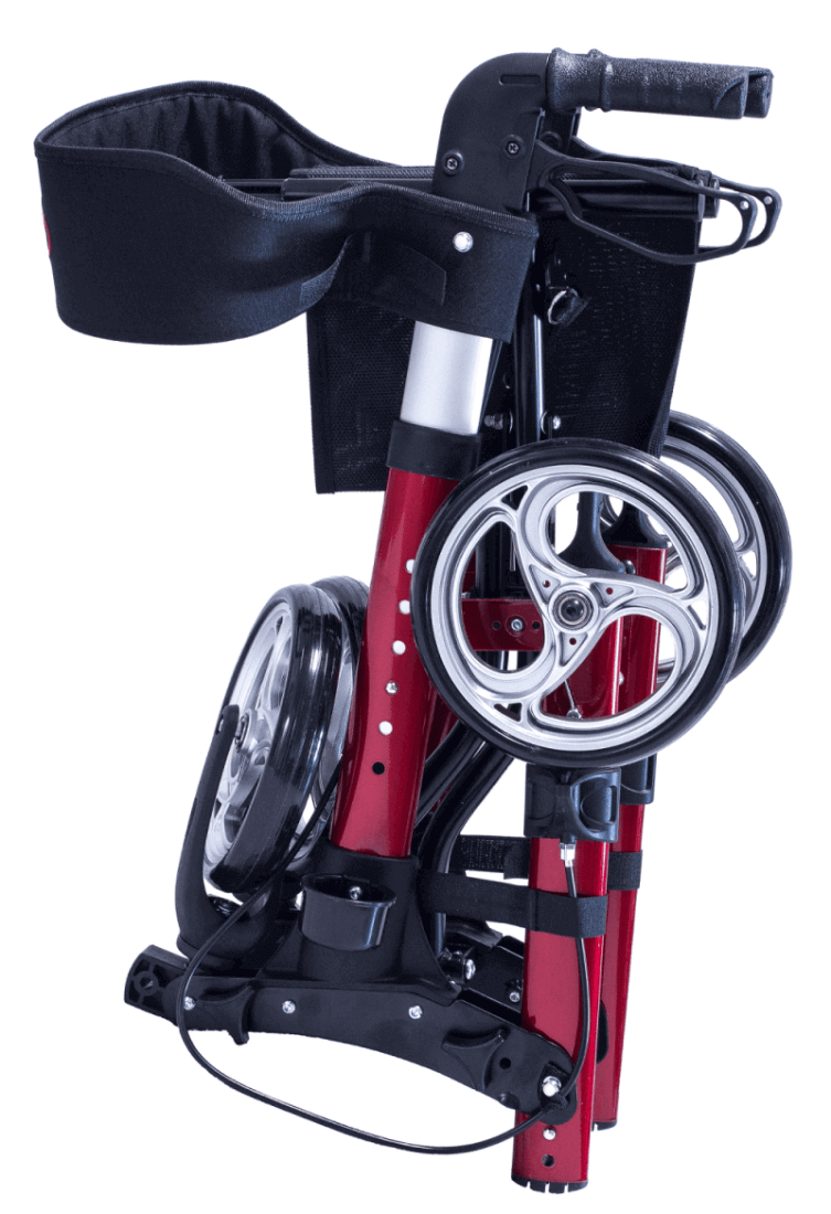 Antar Leichtgewicht Reise Rollator AT51006 - Faltbarer, Klappbarer Aluminium Rollator für Senioren | Ideal für Reisen