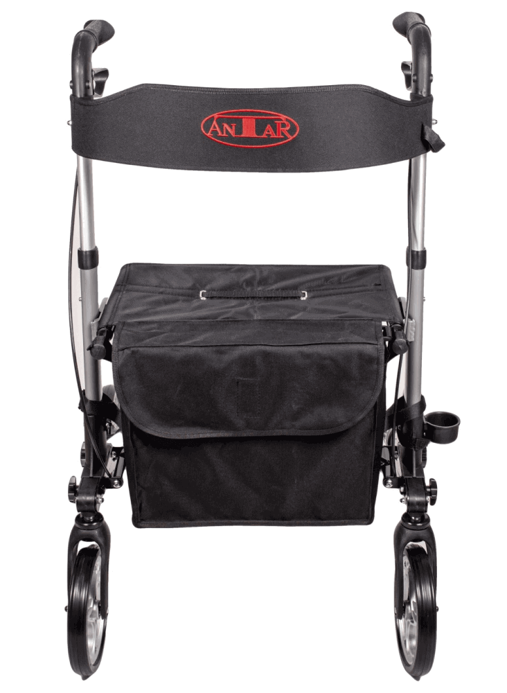 Antar Leichtgewicht Reise Rollator AT51006 - Faltbarer, Klappbarer Aluminium Rollator für Senioren | Ideal für Reisen