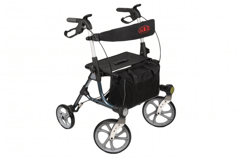 Antar Leichtgewicht Rollator faltbar, 25 cm Räder, Sitz & Lehne
