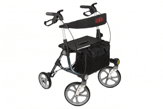 Antar Leichtgewicht Rollator faltbar, 25 cm Räder, Sitz & Lehne