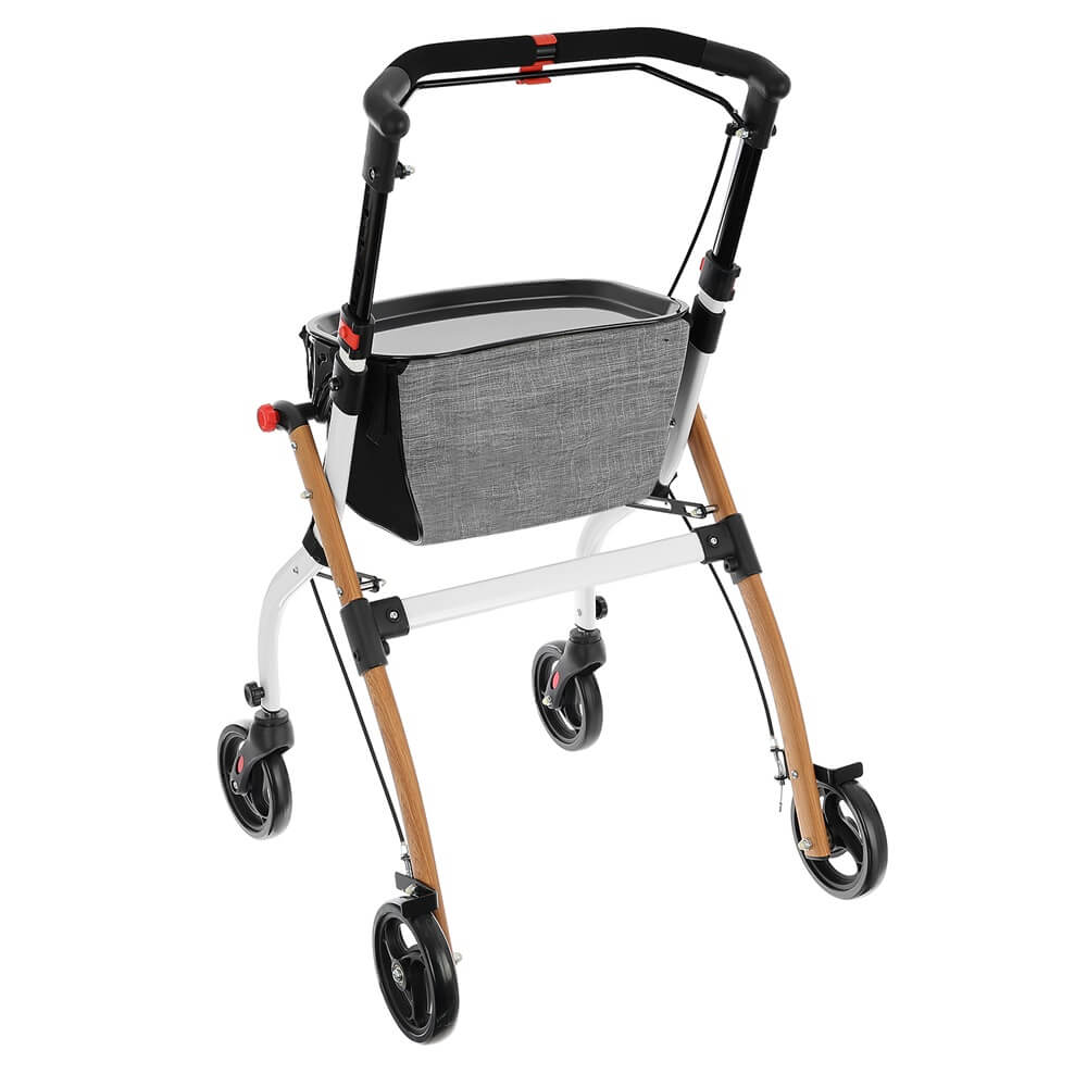 Antar Indoor Rollator Halbholzoptik, Tasche & Tablett – AT51040