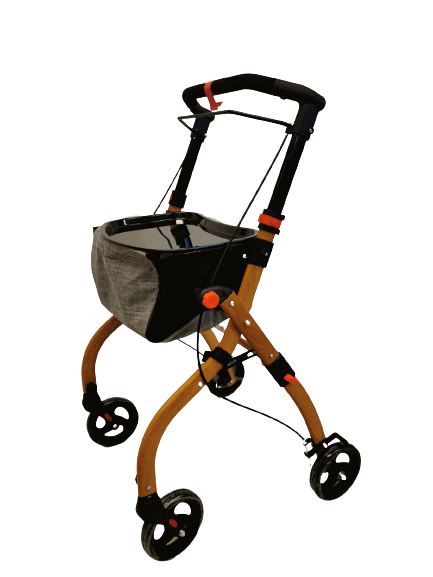 Antar Indoor Rollator Vollholzoptik mit Tasche, Tablett