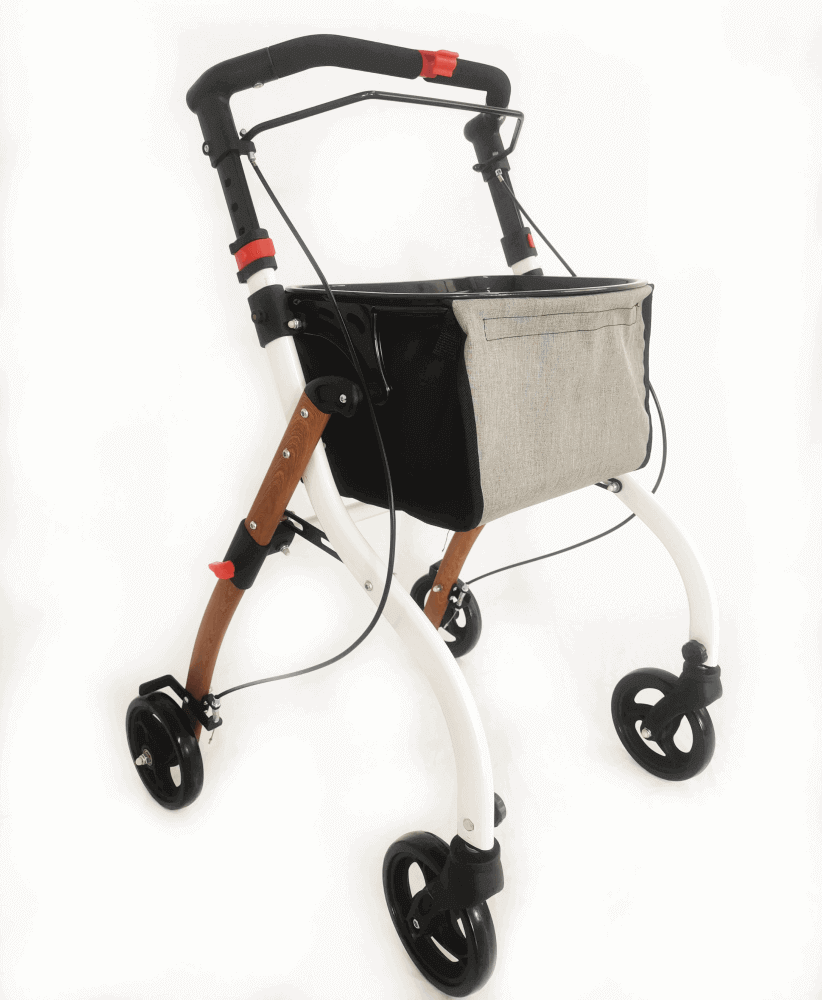 Antar Indoor Rollator Halbholzoptik, Tasche & Tablett – AT51040