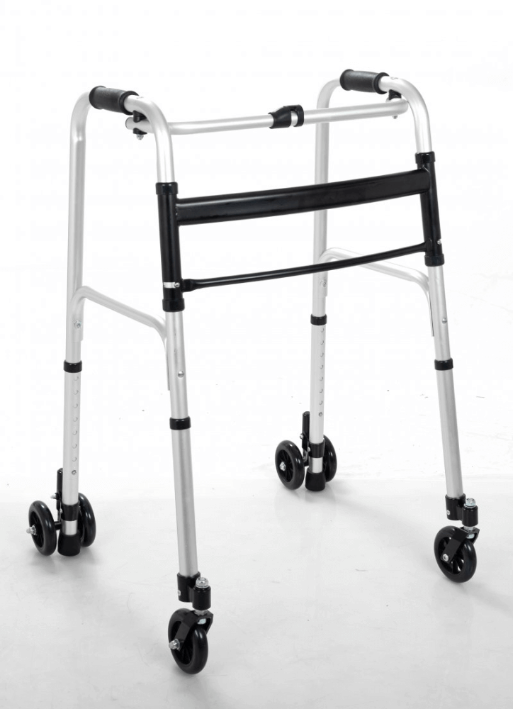 Gehbock mit 4 Rollen, klappbar – 85–102,5 cm, 110 kg