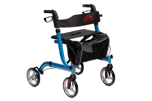 Aluminium Rollator in Blau und Leicht