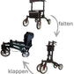 Leichter Aluminium Rollator mit Sitz und Tasche – AT51052