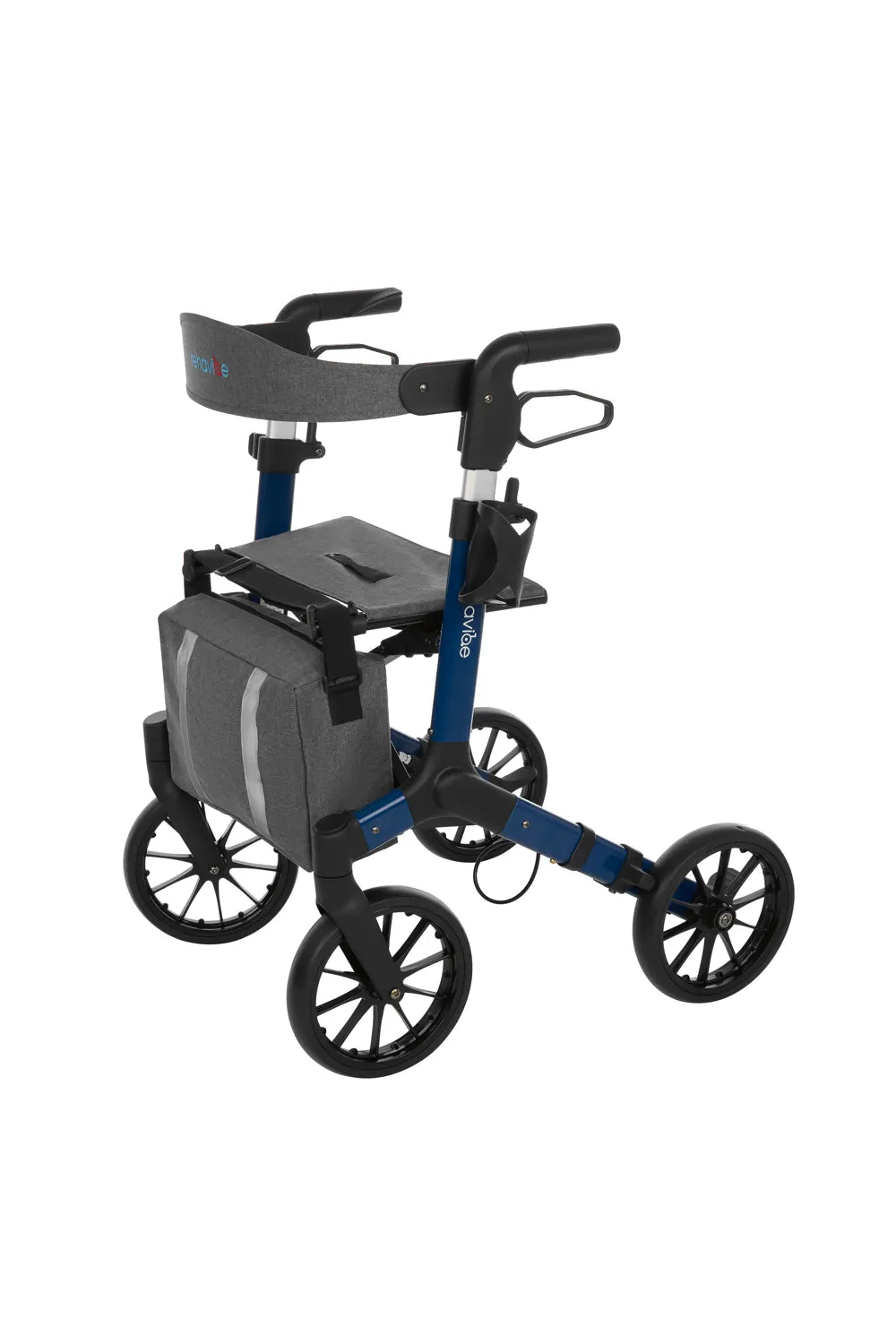 Leichter Aluminium-Rollator mit Softreifen & abnehmbarer Rückenlehne