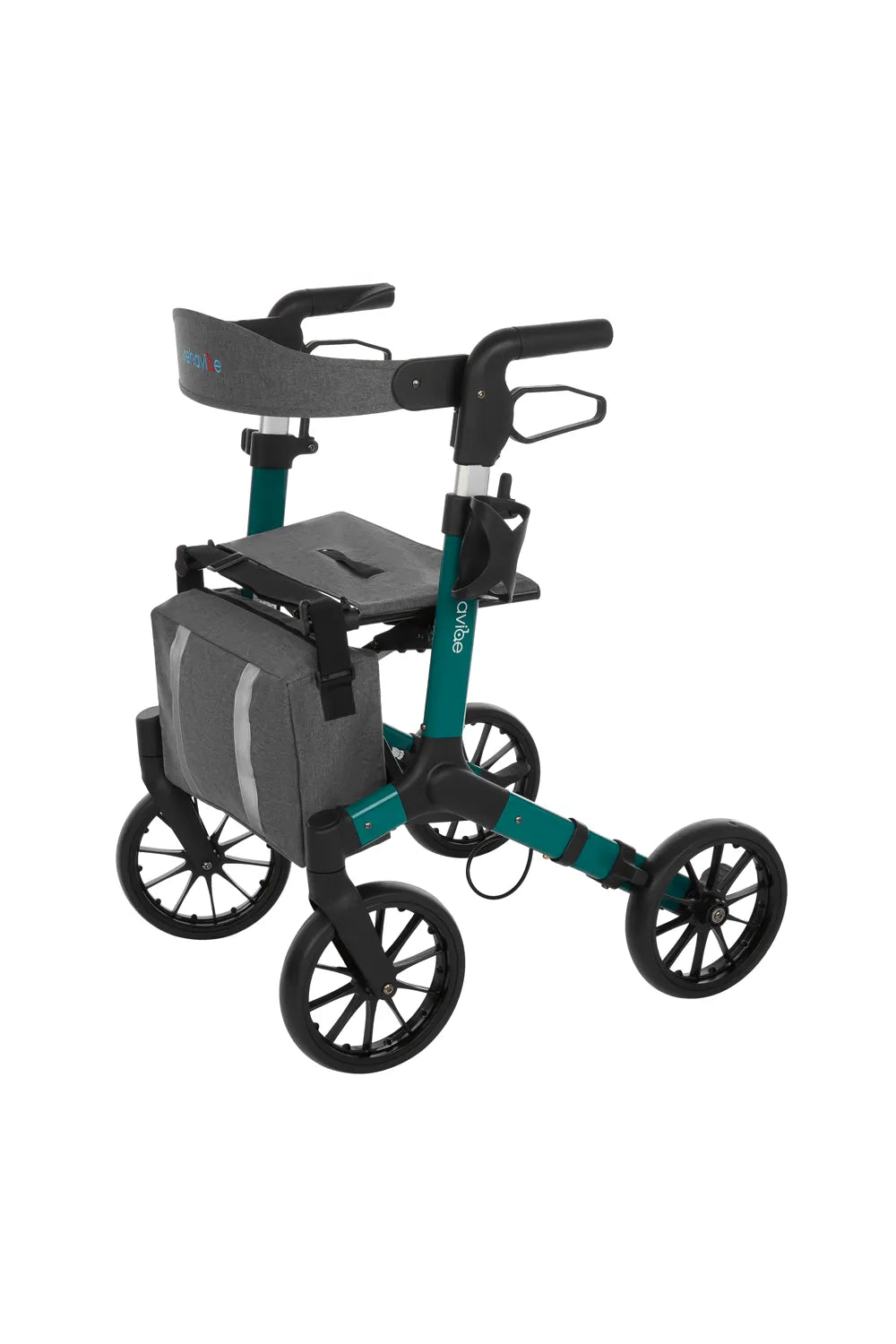 Leichter Aluminium-Rollator mit Softreifen & abnehmbarer Rückenlehne