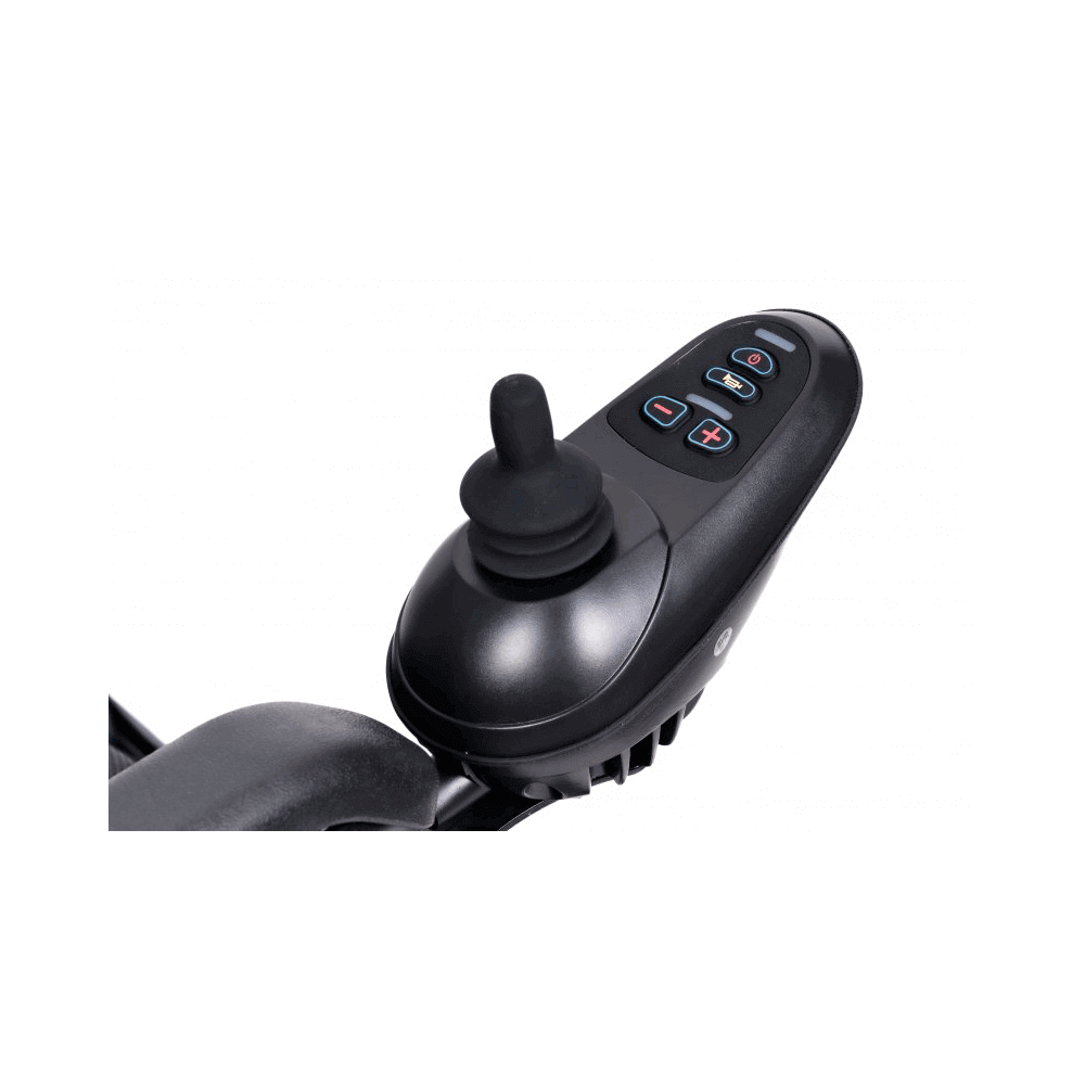 Elektrischer Komfort-Rollstuhl mit Begleitsteuerung, faltbar