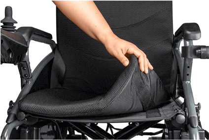 Elektrischer Komfort-Rollstuhl mit Begleitsteuerung, faltbar