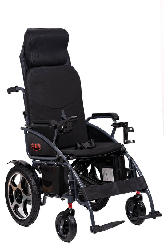 Elektrorollstuhl mit Komfort-Sitz & Federung, faltbar – 25 km Reichweite, 6 km/h