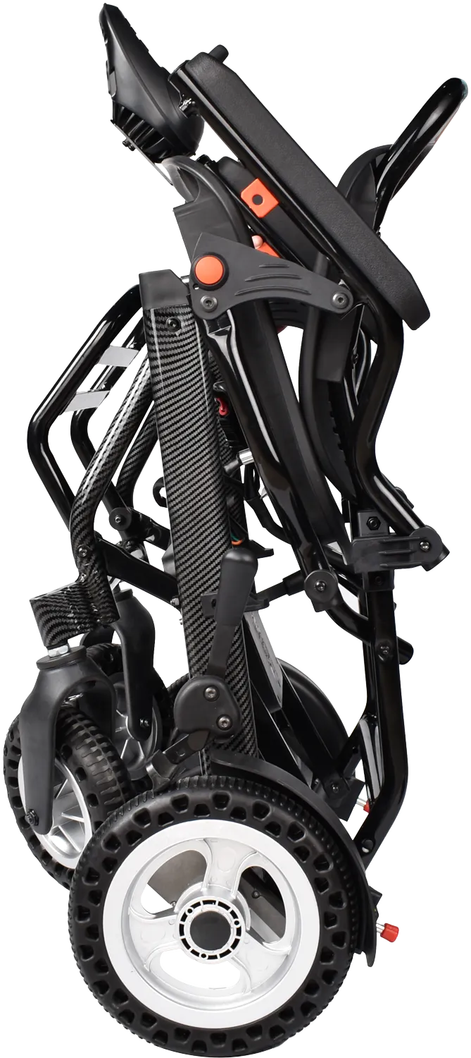 Elektrischer Carbon-Faltrollstuhl leicht, 9–15 km, 13,9 kg