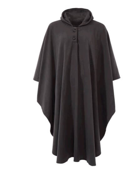 Rollstuhl‑Poncho Fleece mit Kapuze – warm, leicht, waschbar