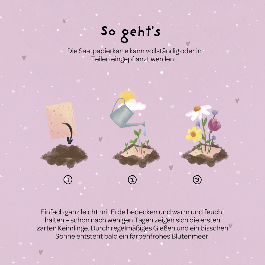 Grußkarte - Blumenstrauß zum Selberpflanzen