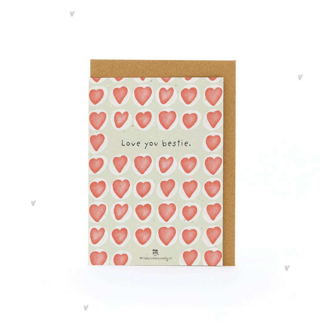 Grußkarte - Love you bestie