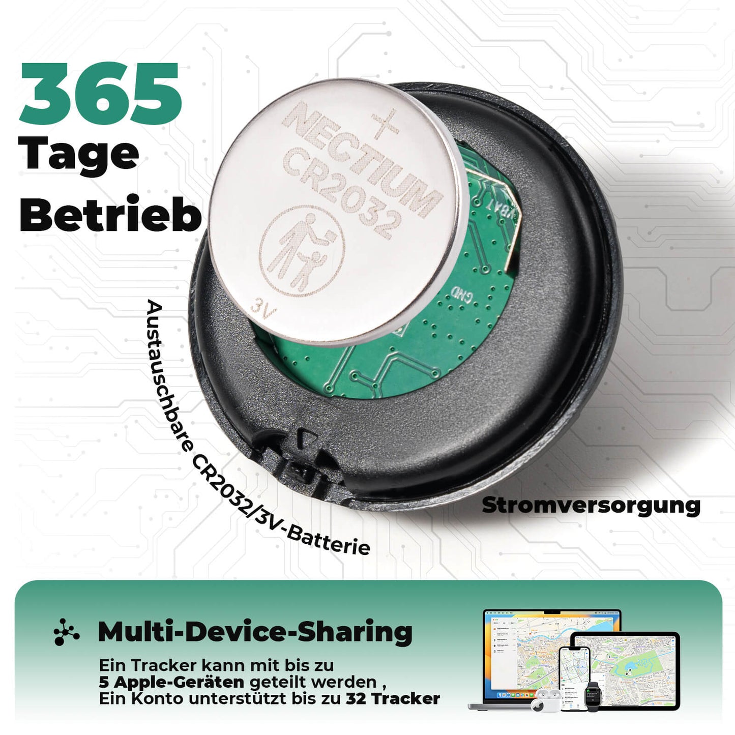 Anti Verlust Tracker Apple 365 Tage Batterie