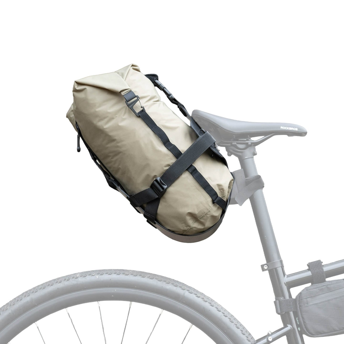 Bikepacking Heck-Gepäckträger + Wasserdichte  Kompressionstasche Set