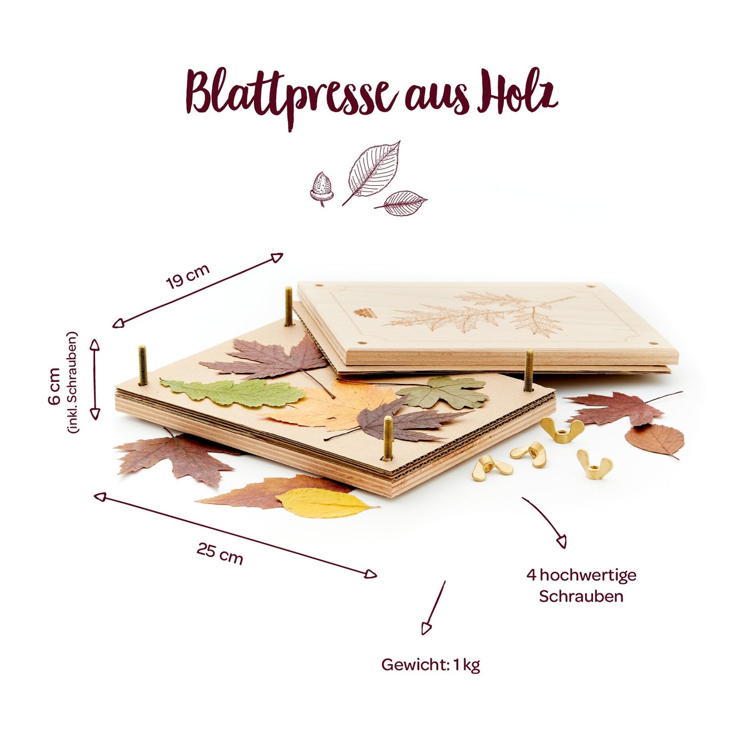 Blattpresse für Blätter & Blüten