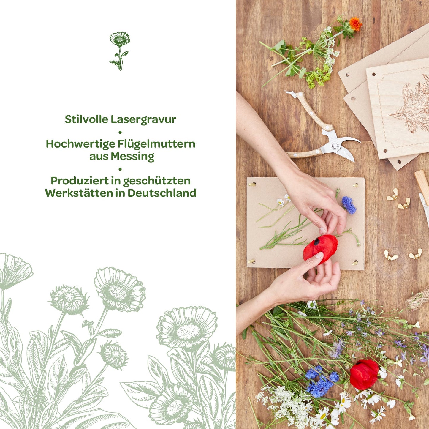 Blumenpresse für Blumen, Blüten & Co.