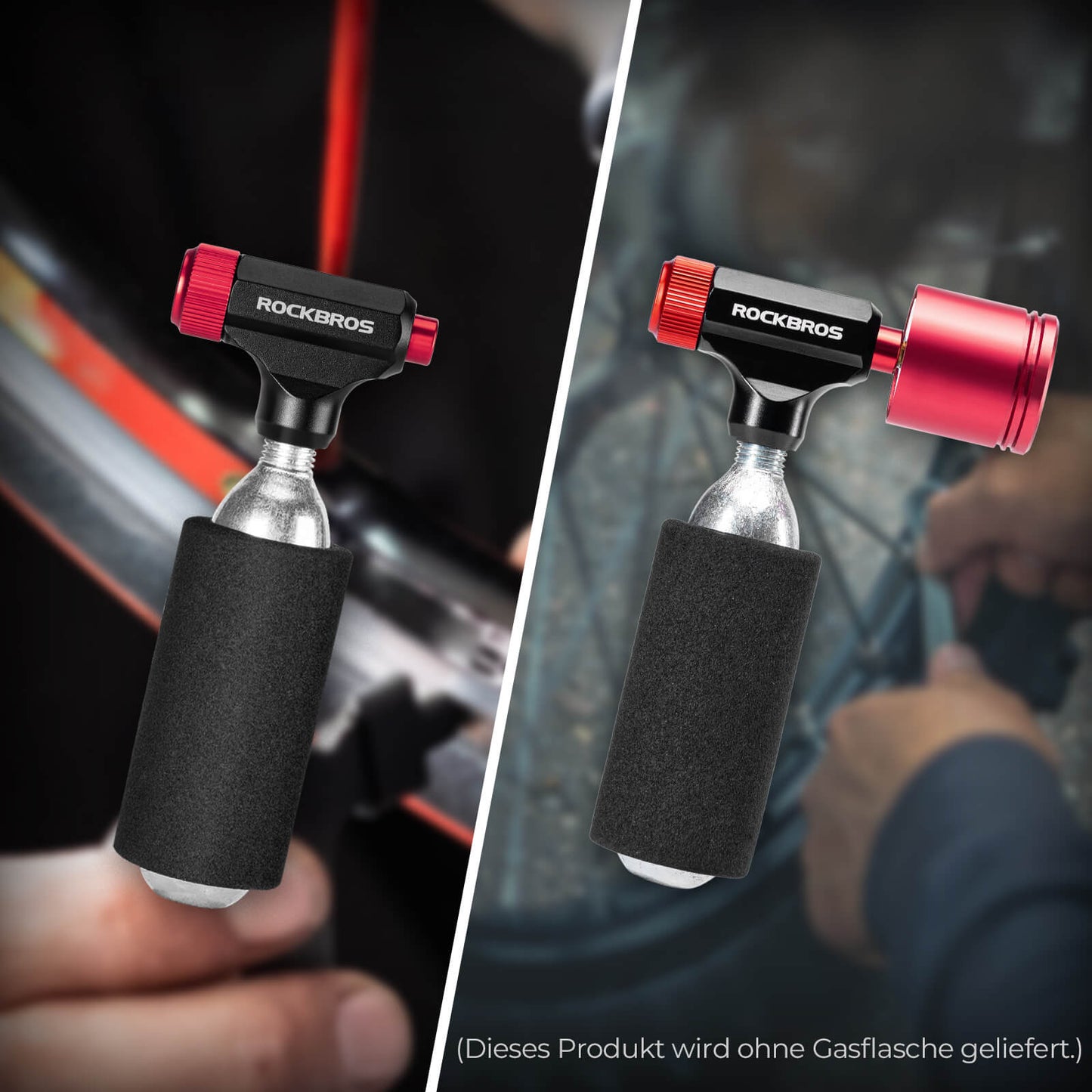 CO2 Fahrradpumpe Minipumpe für Presta & Schrader Ventile