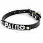 Cooles Kroko Hundehalsband personalisiert mit Glitzersteinen + Symbol