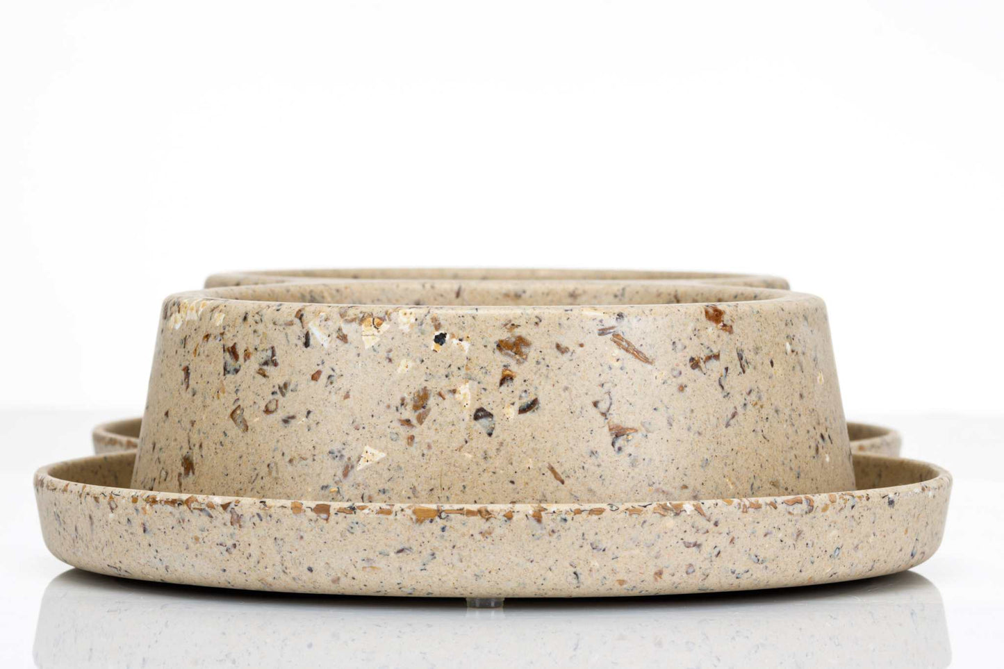 Nachhaltiger Biokunststoff Doppelfressnapf aus Bambus und Kaffeebohnen