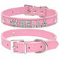 Edles Hundehalsband personalisiert mit Glitzersteinen + Symbol