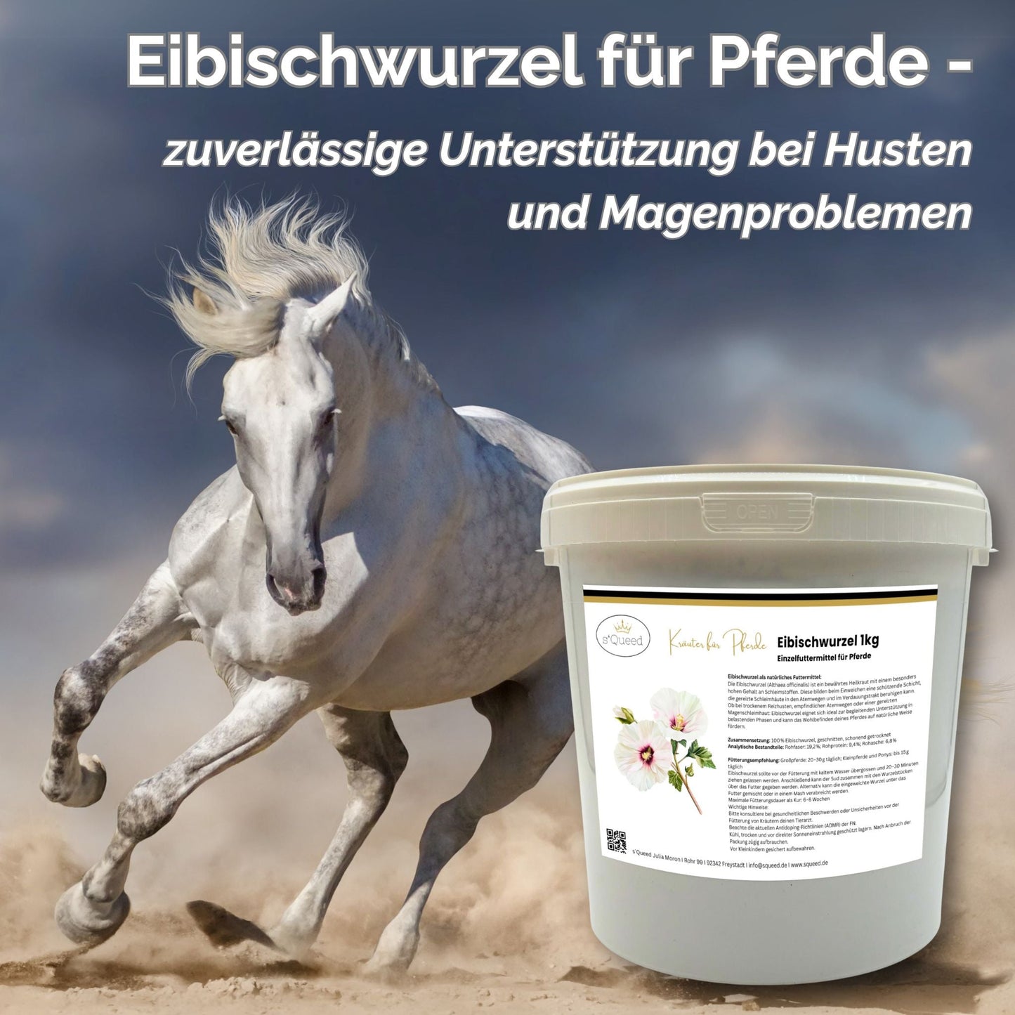 Eibischwurzel Pferd - Hustenkräuter für Pferde - Magenkräuter Pferd