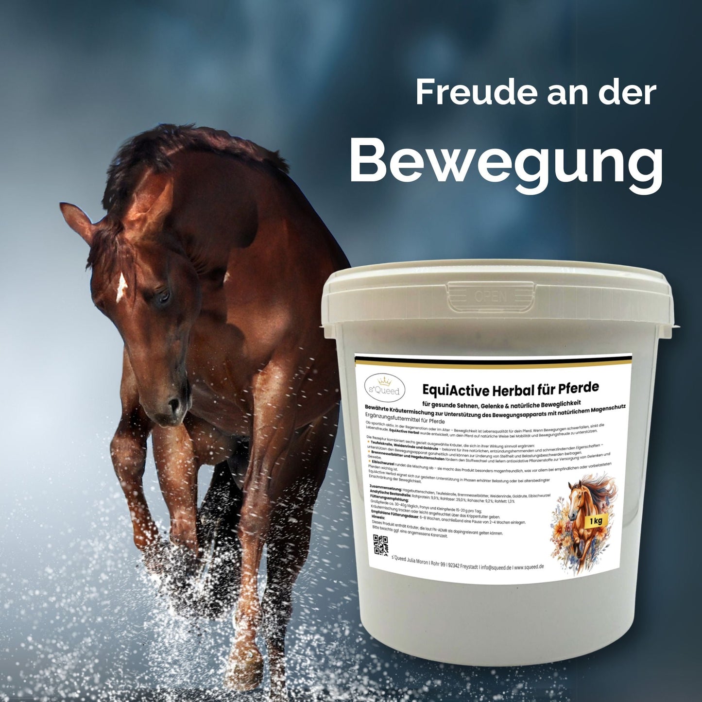 EquiActive Herbal – Zusatzfutter für Pferde mit Arthrose und Bewegungseinschränkungen