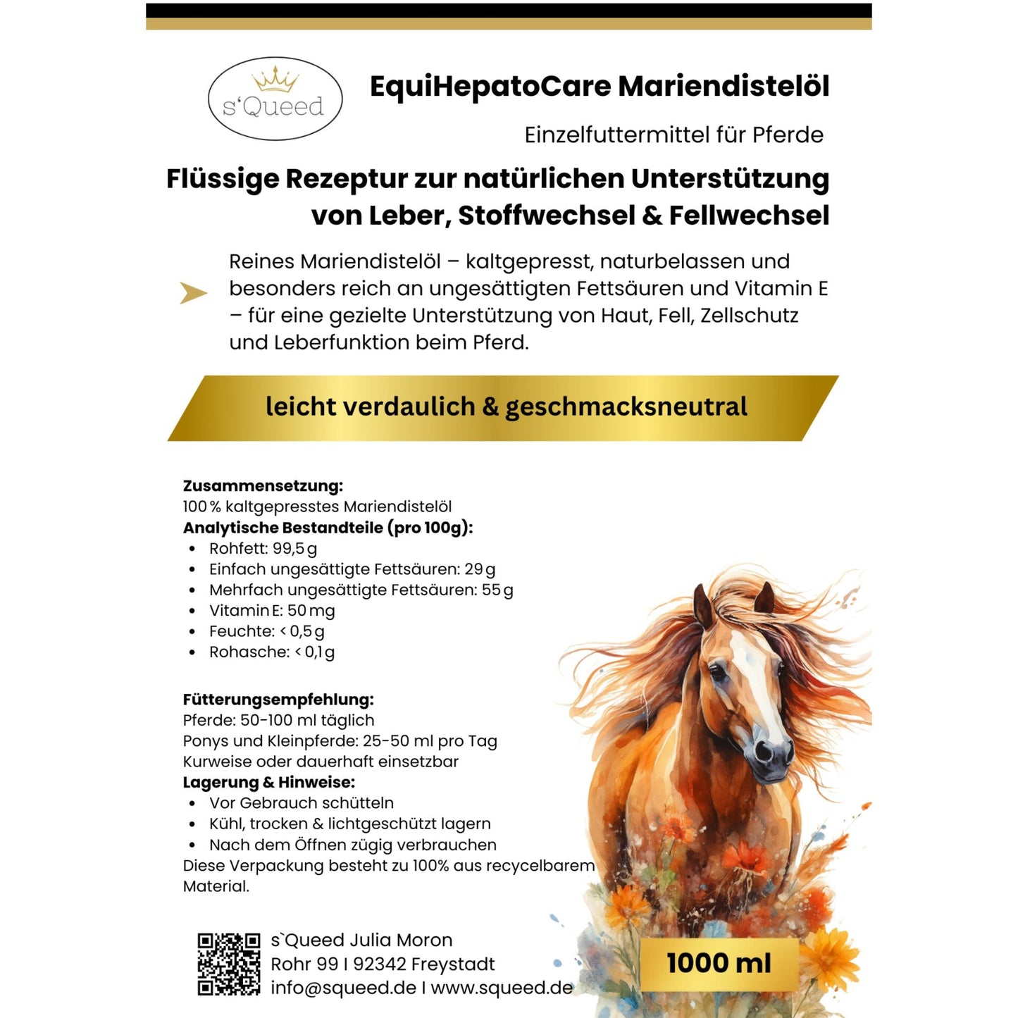 EquiHepatoCare Mariendistelöl Pferd