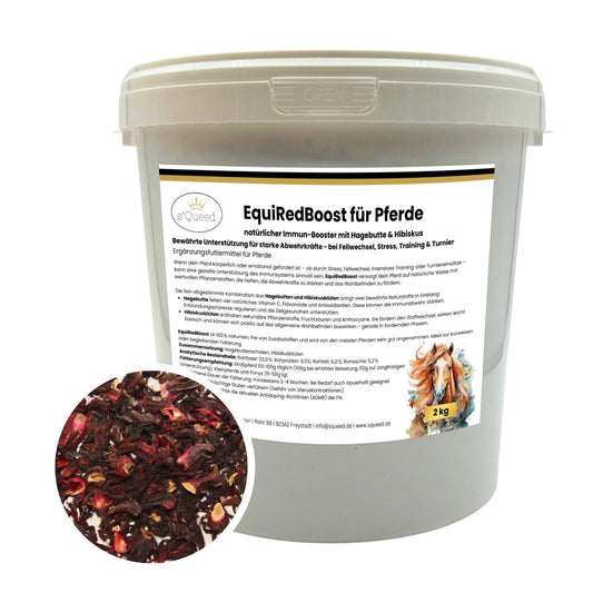 EquiRedBoost für Pferde 2kg - natürlicher Immun-Booster mit Hagebutte & Hibiskus