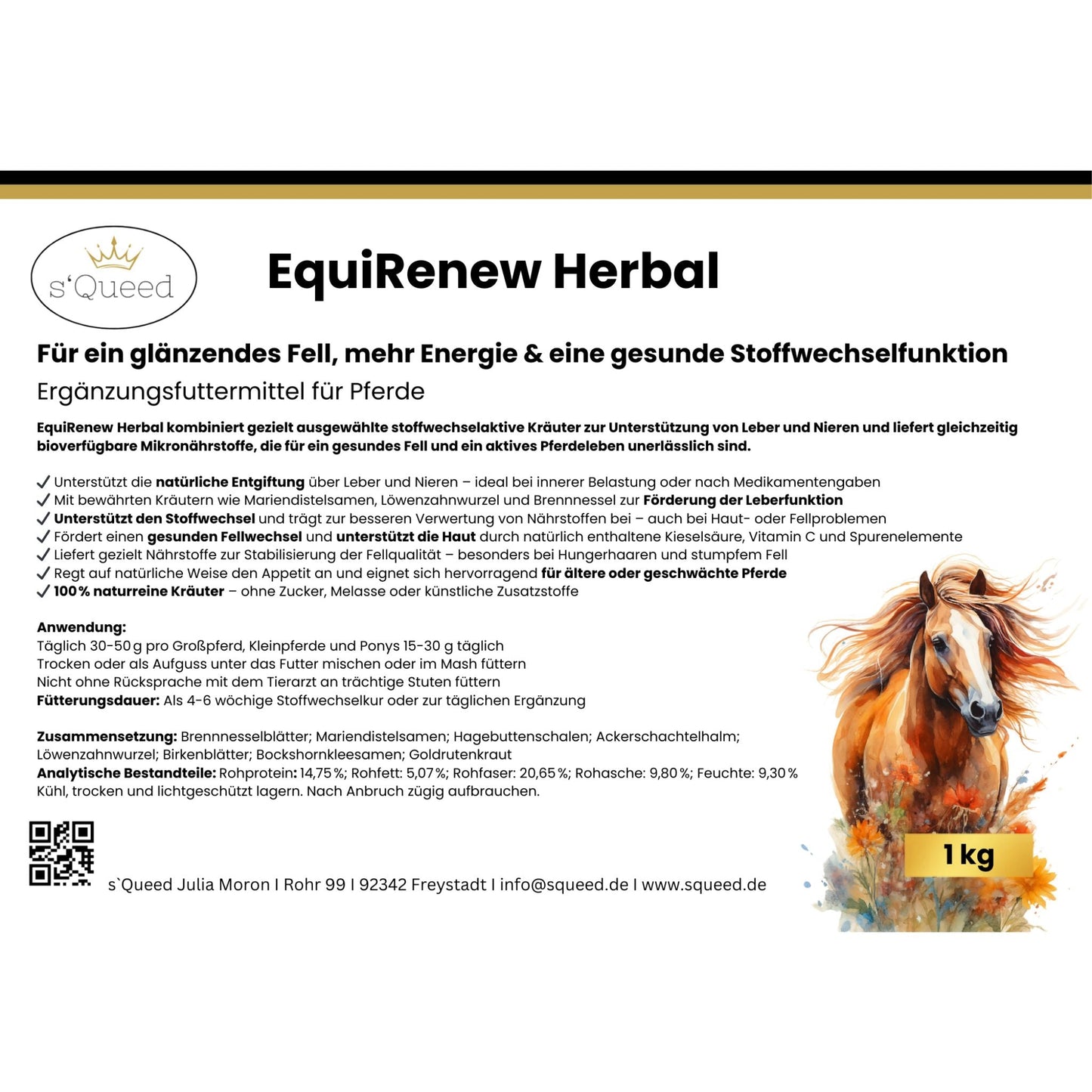 EquiRenew Herbal - Fellwechsel beim Pferd unterstützen