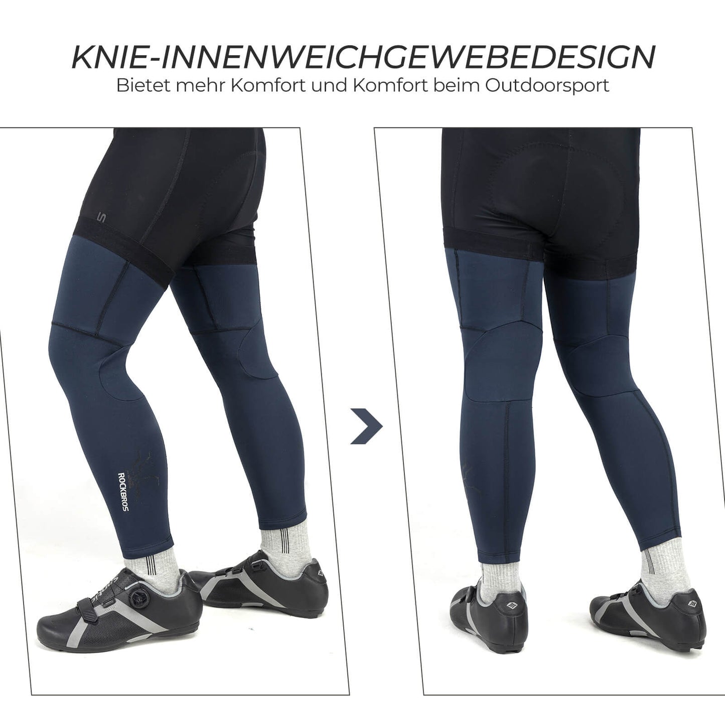 Fahrrad Beinlinge Winter Thermo S-3XL (1 Paar)