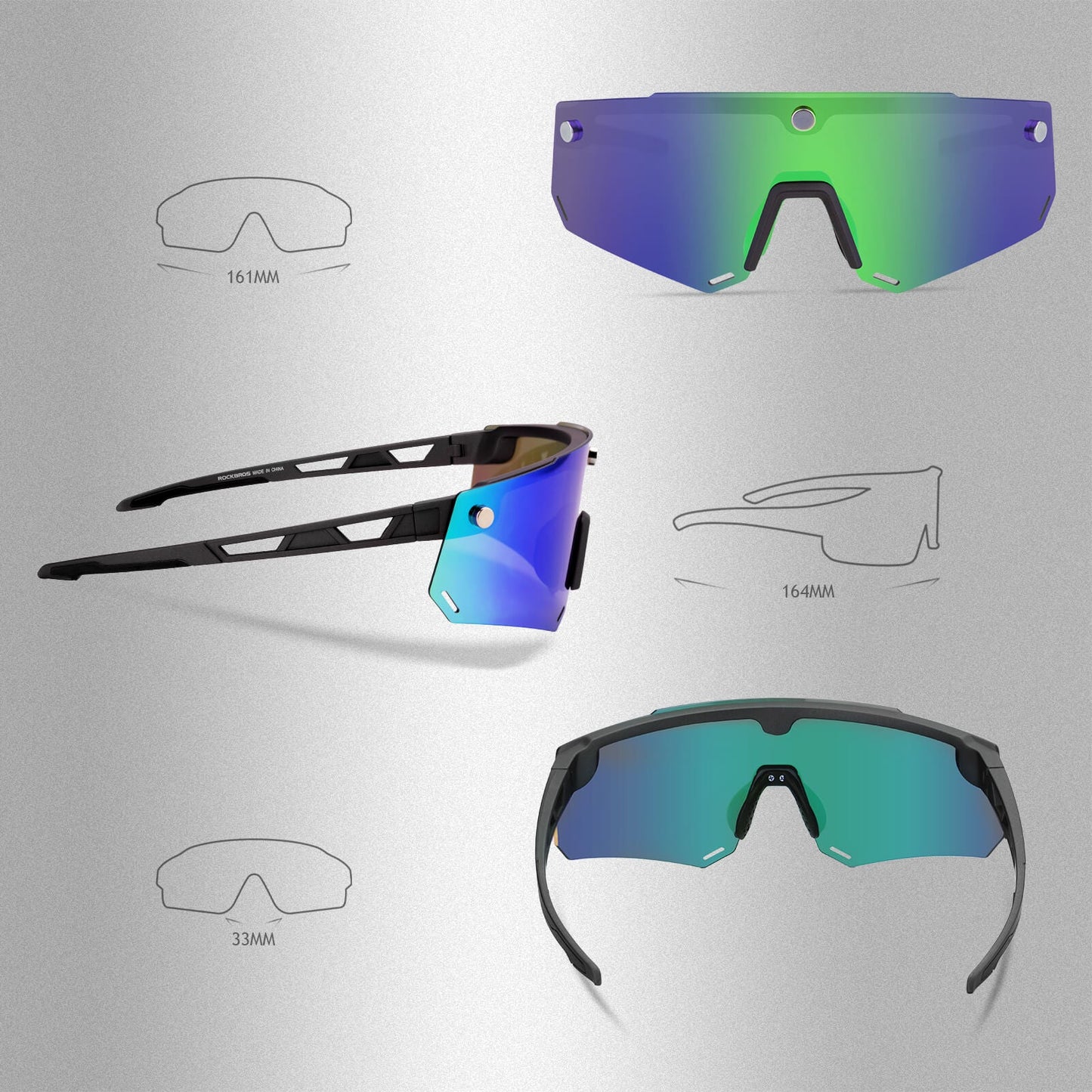 Fahrradbrille Polarisiert Magnetische Haftung Herren/Damen