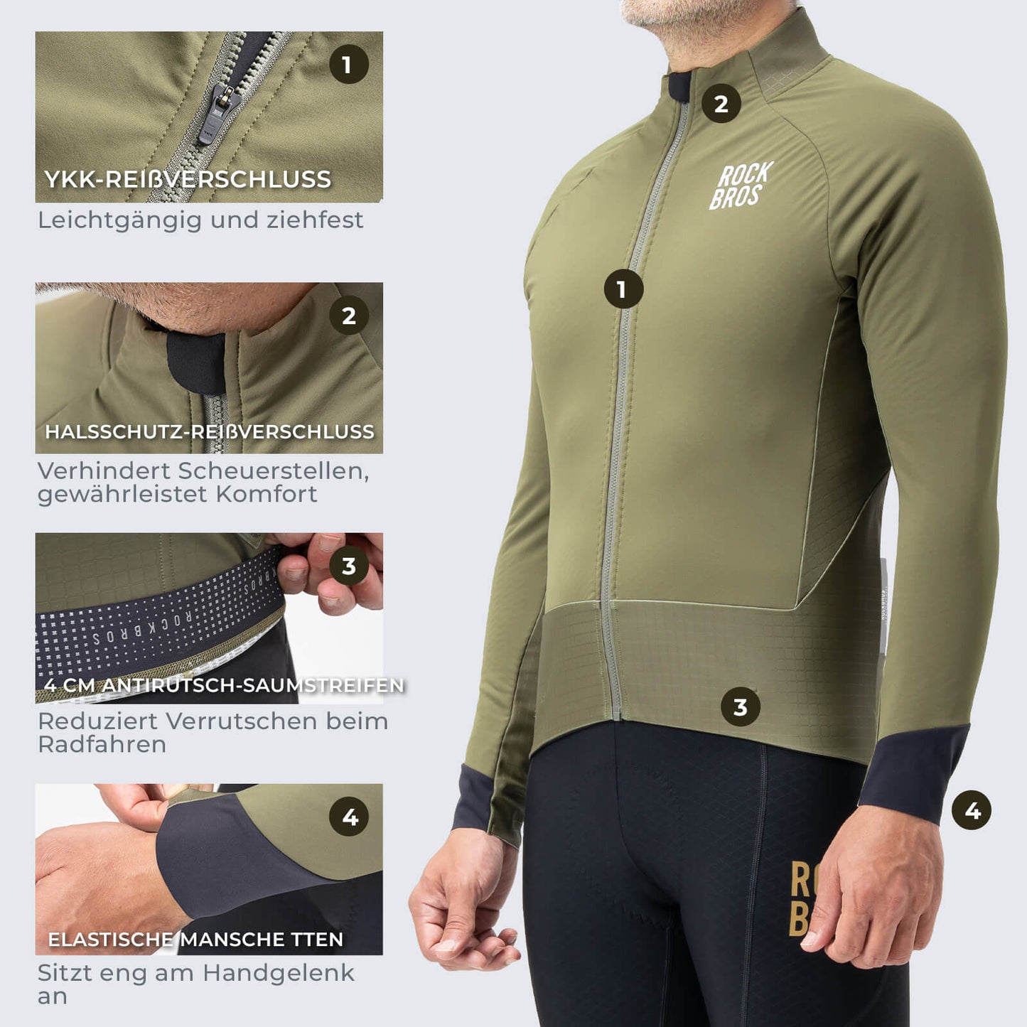 Fahrradjacke mit Reflexelementen Atmungsaktiv & Praktisch Herren